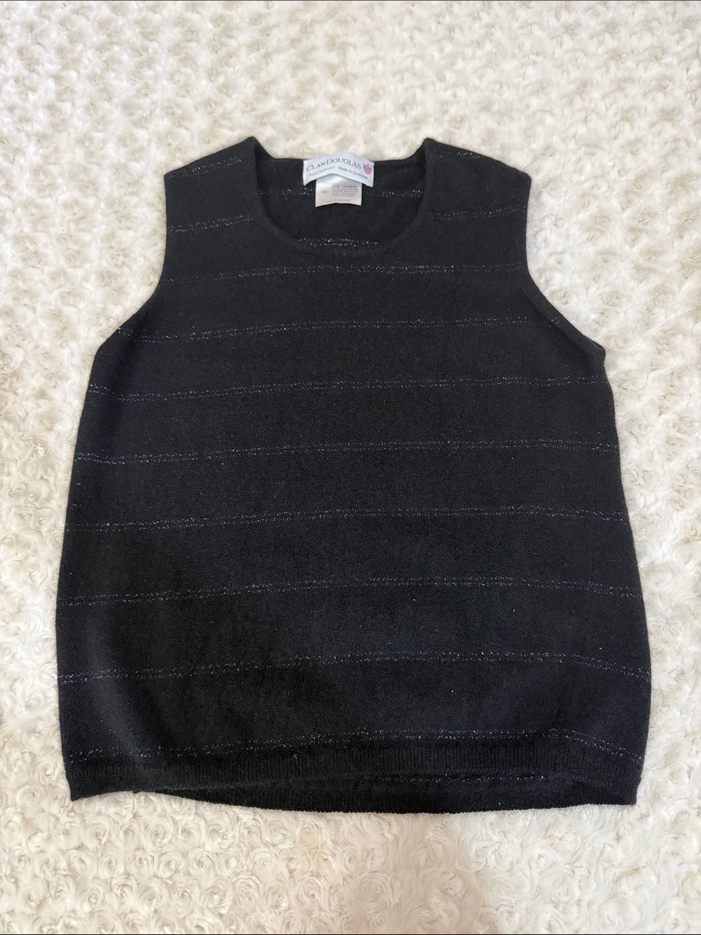 Clan Douglas Pure Cashmere sleeveless knit tank, size M